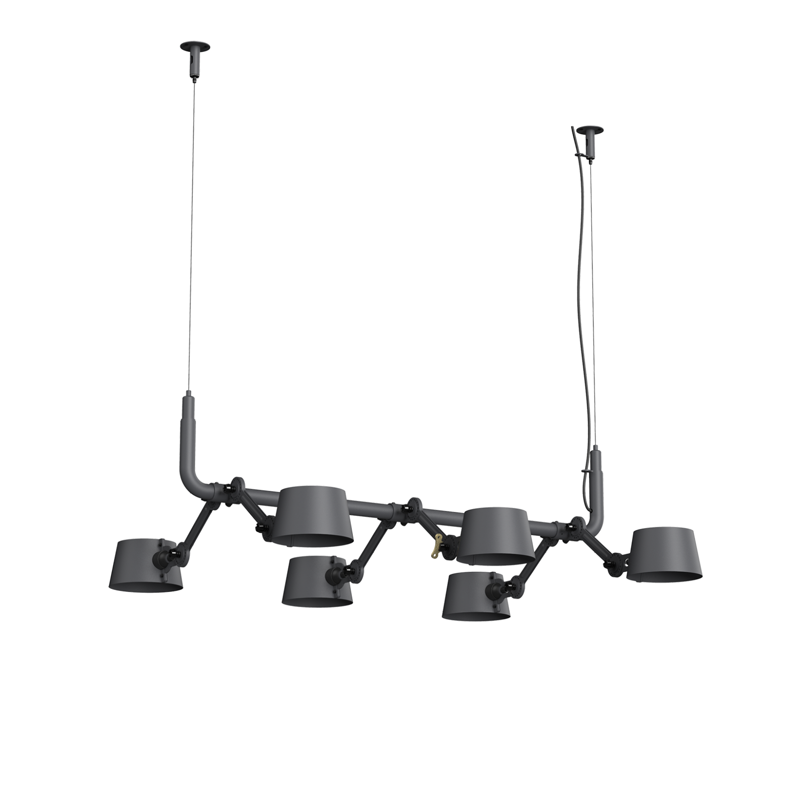 Tonone Bolt 6-Pack Pendant hanglamp in de kleur midnight grey.