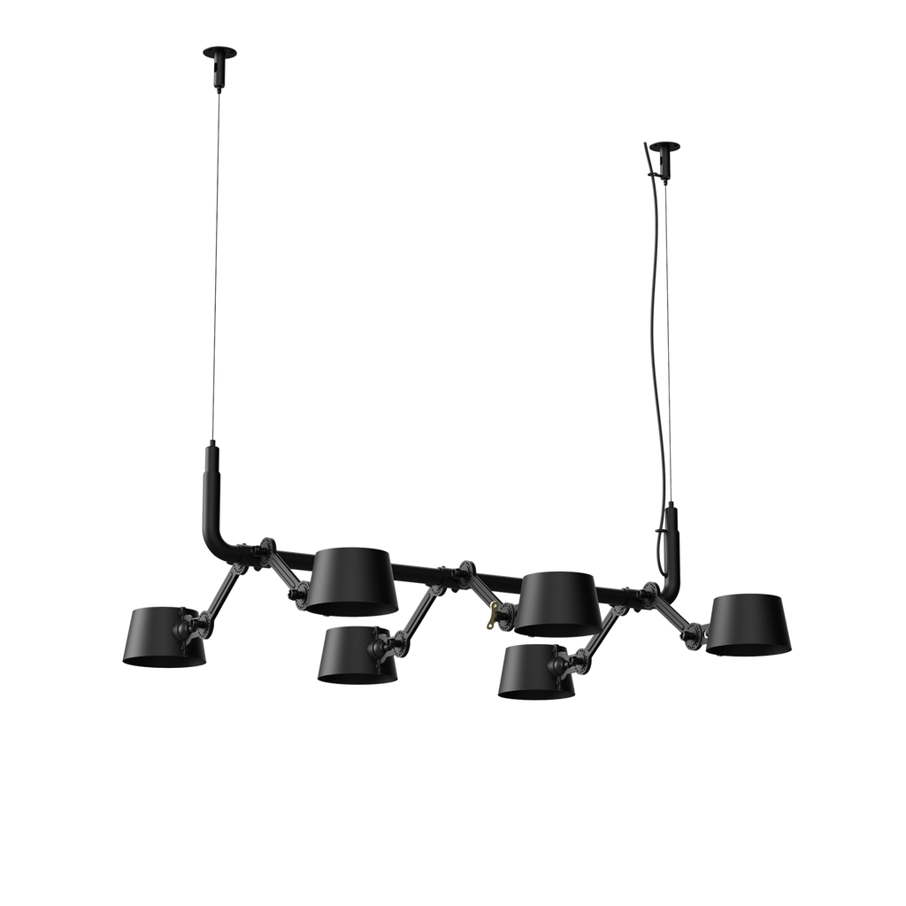 Tonone Bolt 6-Pack Pendant hanglamp in de kleur smokey black.