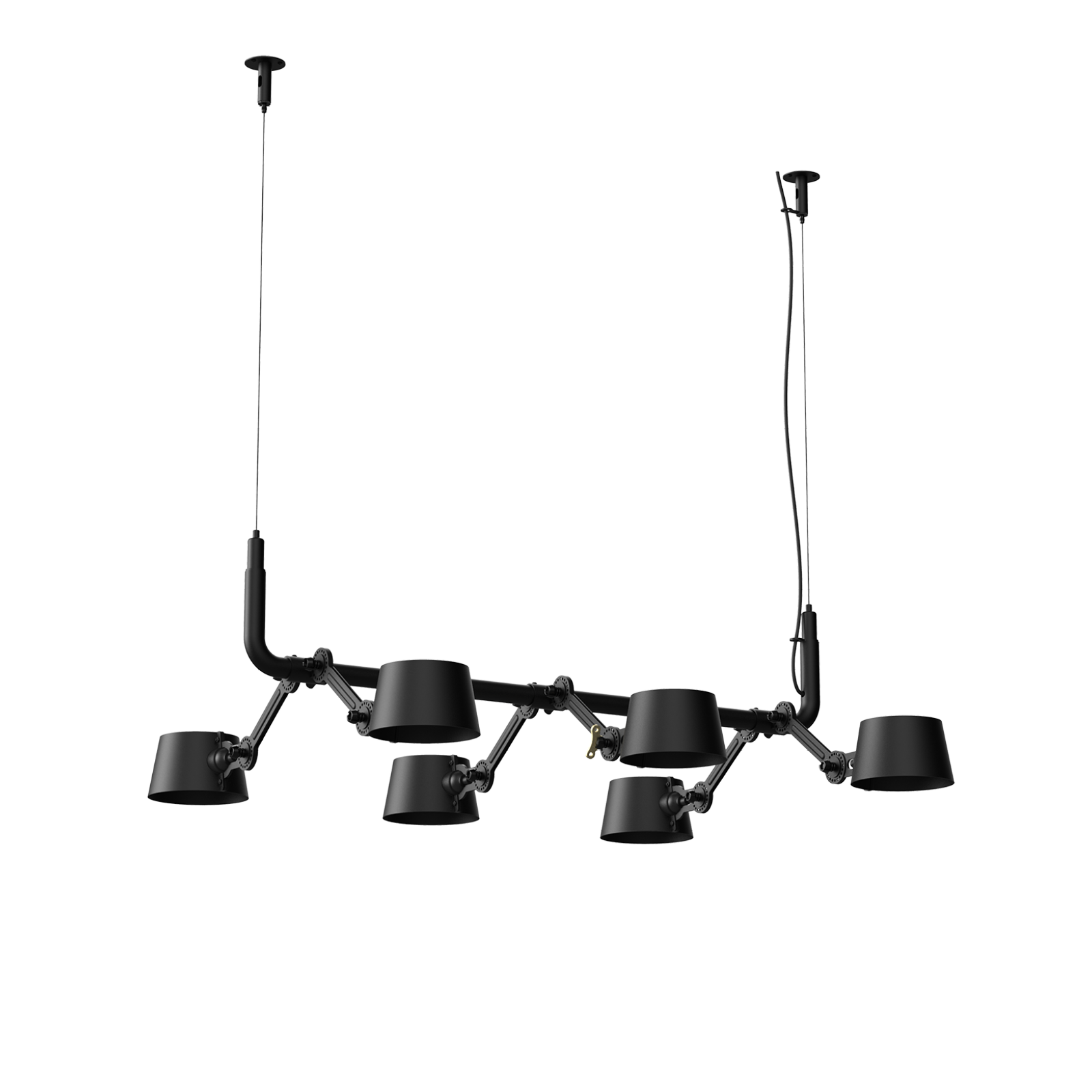 Tonone Bolt 6-Pack Pendant hanglamp in de kleur smokey black.
