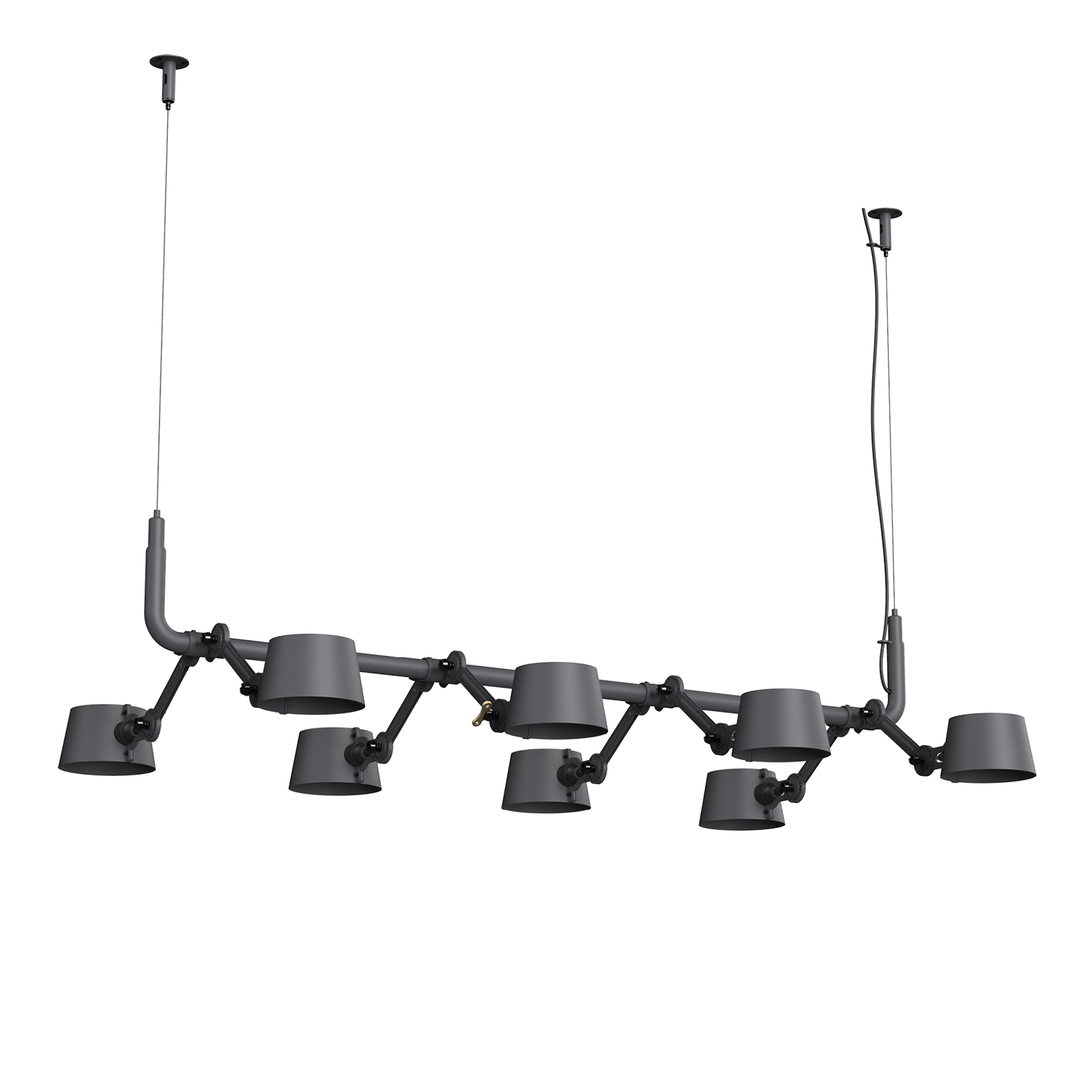 Tonone Bolt 8-Pack Pendant hanglamp in de kleur midnight grey.