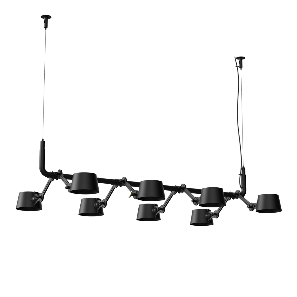 Tonone Bolt 8-Pack Pendant hanglamp in de kleur smokey black.
