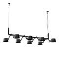 Tonone Bolt 8-Pack Pendant hanglamp in de kleur smokey black.