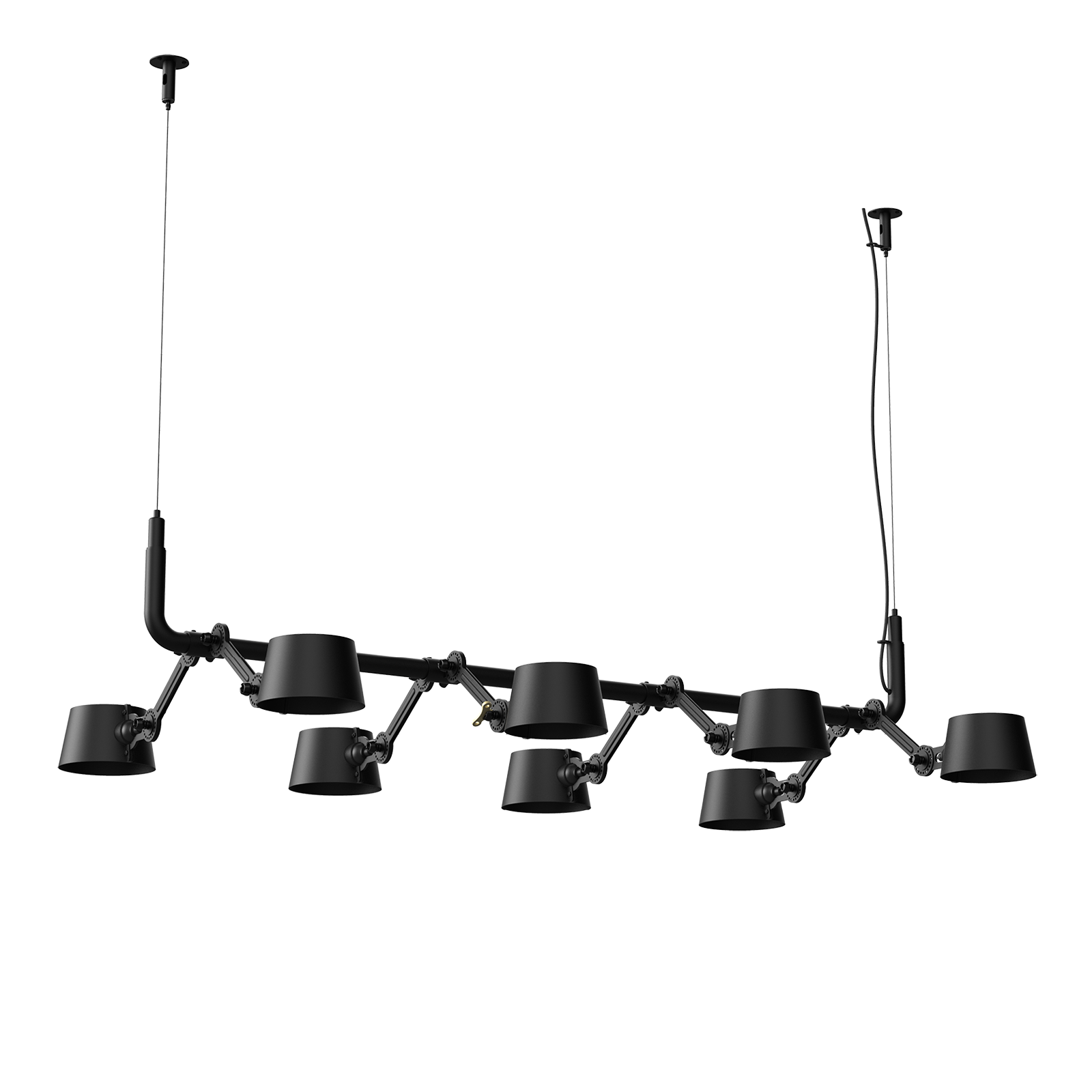 Tonone Bolt 8-Pack Pendant hanglamp in de kleur smokey black.