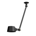 Tonone Bolt Ceiling 1 arm Sidefit plafondlamp in de kleur smokey black.