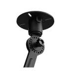 Close-up van de bevestiging van de Tonone Bolt Ceiling 1 arm Sidefit plafondlamp in de kleur smokey black.