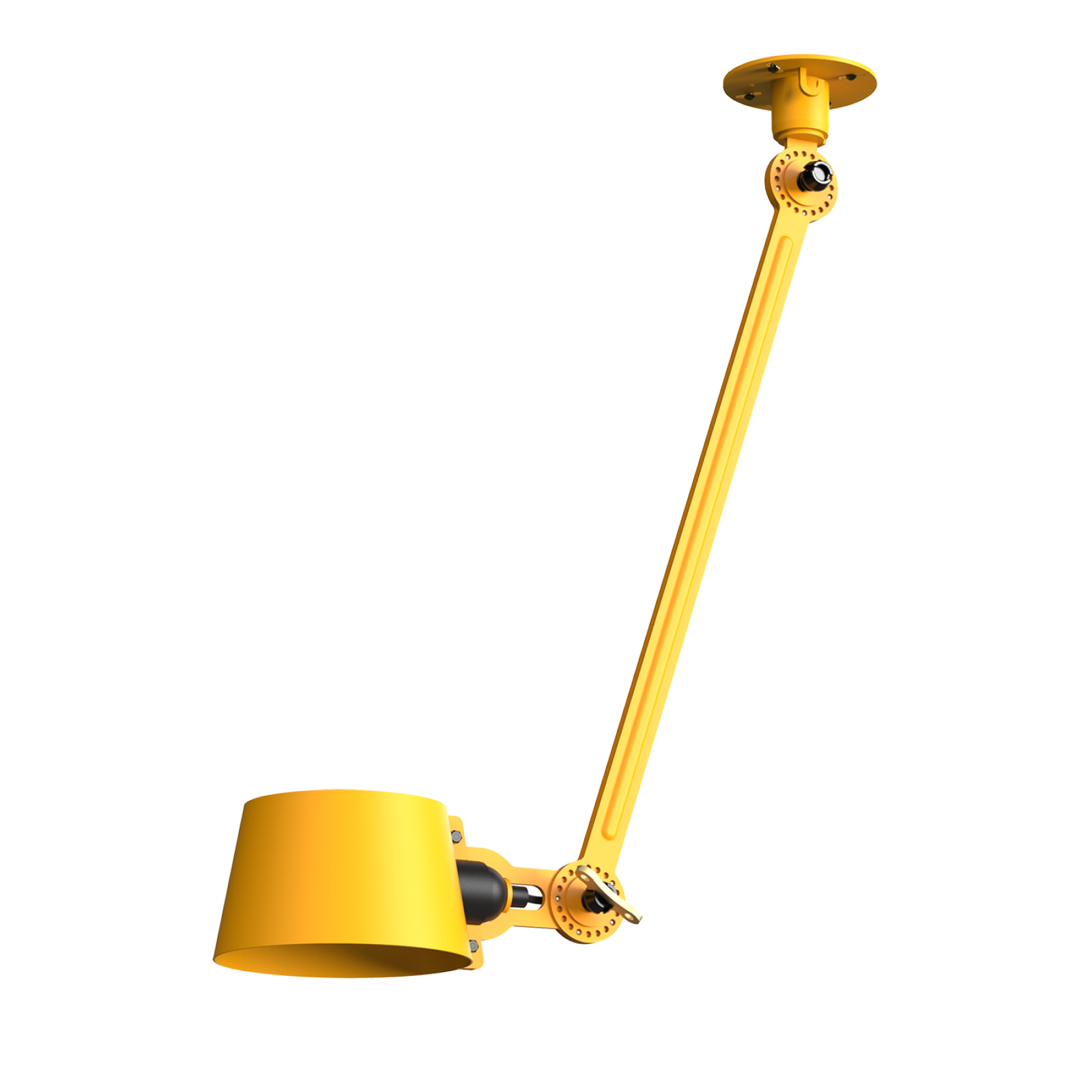 Tonone Bolt Ceiling 1 arm Sidefit plafondlamp in de kleur sunny yellow.