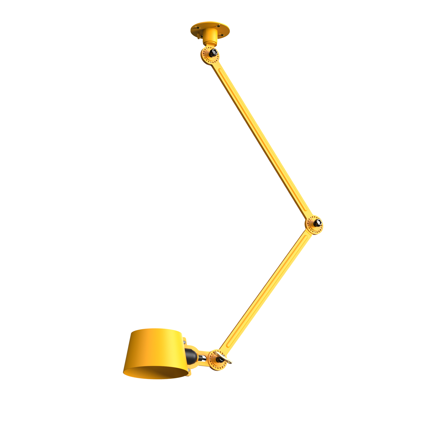 Tonone Bolt Ceiling 2 arm Sidefit plafondlamp in de kleur sunny yellow.