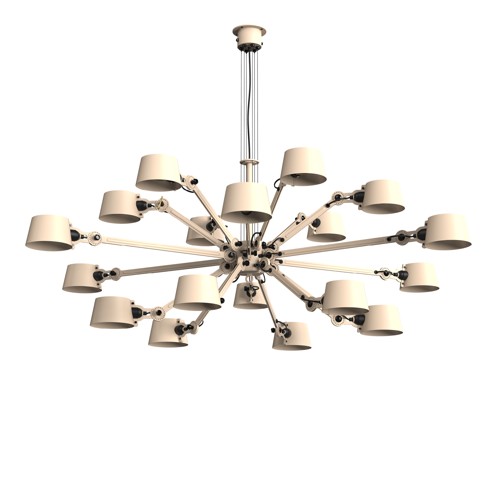 Tonone Bolt Chandelier 18 arm hanglamp in de kleur lightning white.