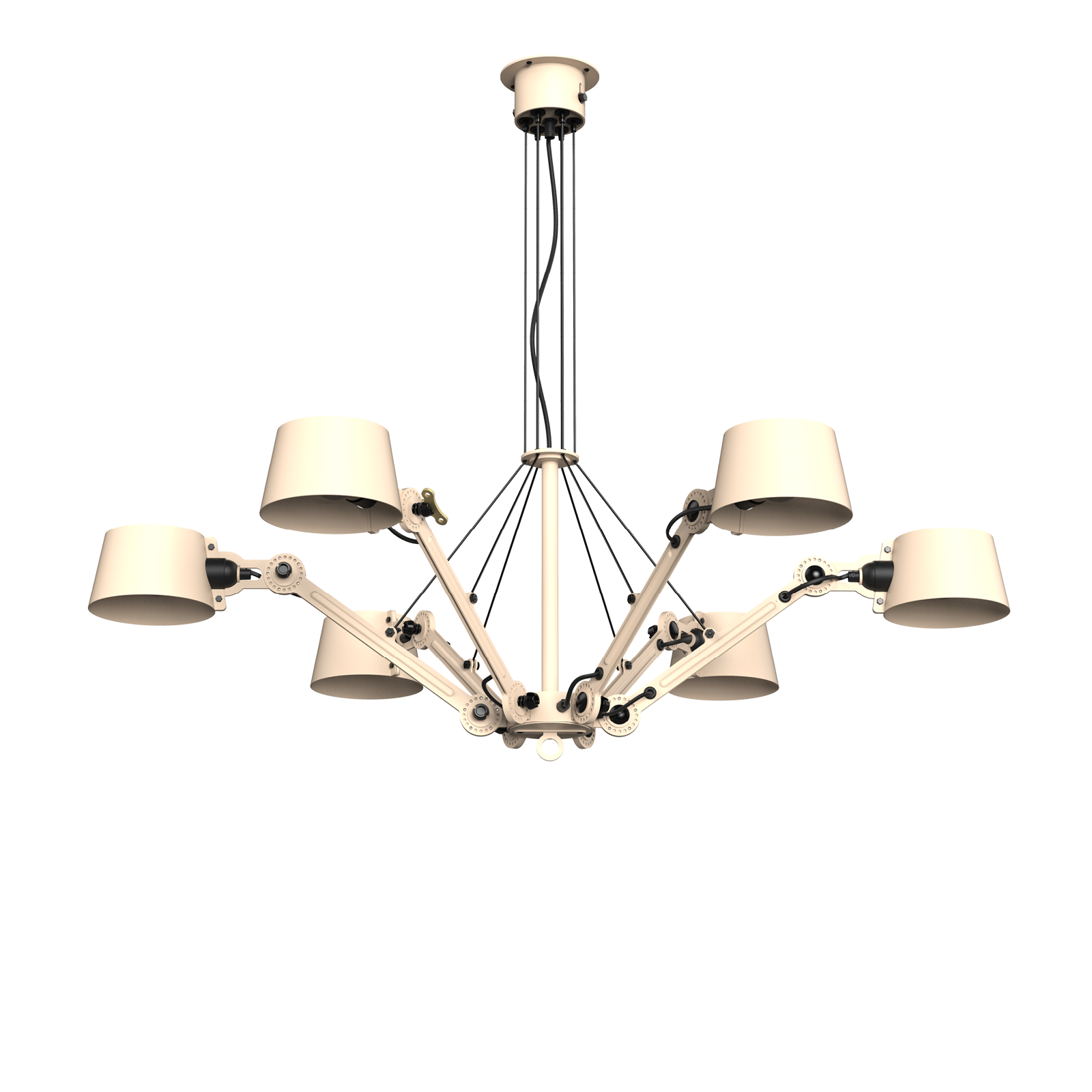 Tonone Bolt Chandelier 6 arm hanglamp in de kleur lightning white.