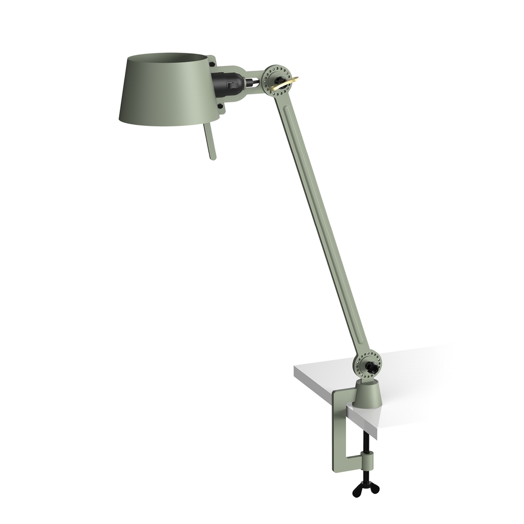 Tonone Bolt Desk 1 arm clamp bureaulamp in de kleur flux green.
