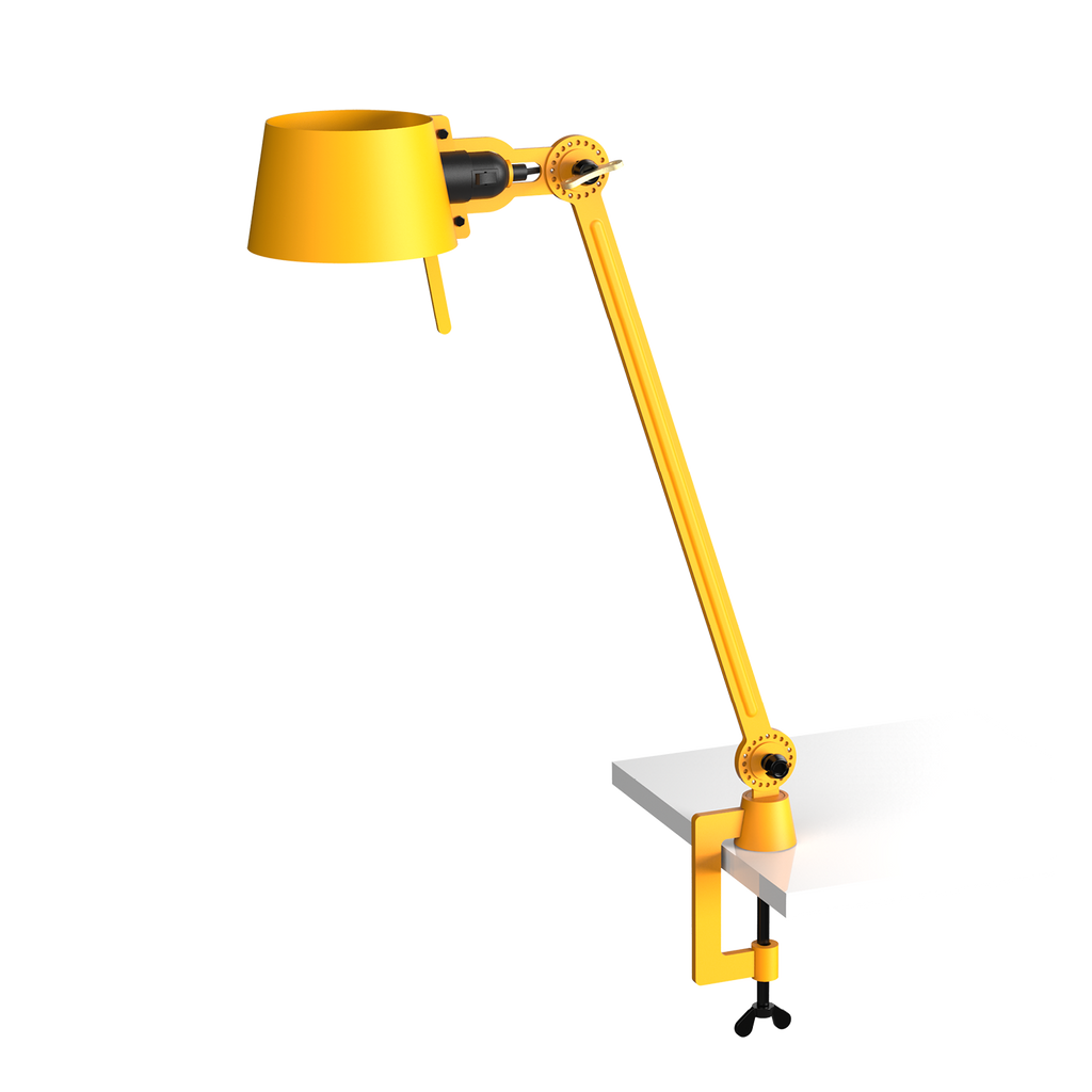 Tonone Bolt Desk 1 arm clamp bureaulamp in de kleur sunny yellow.