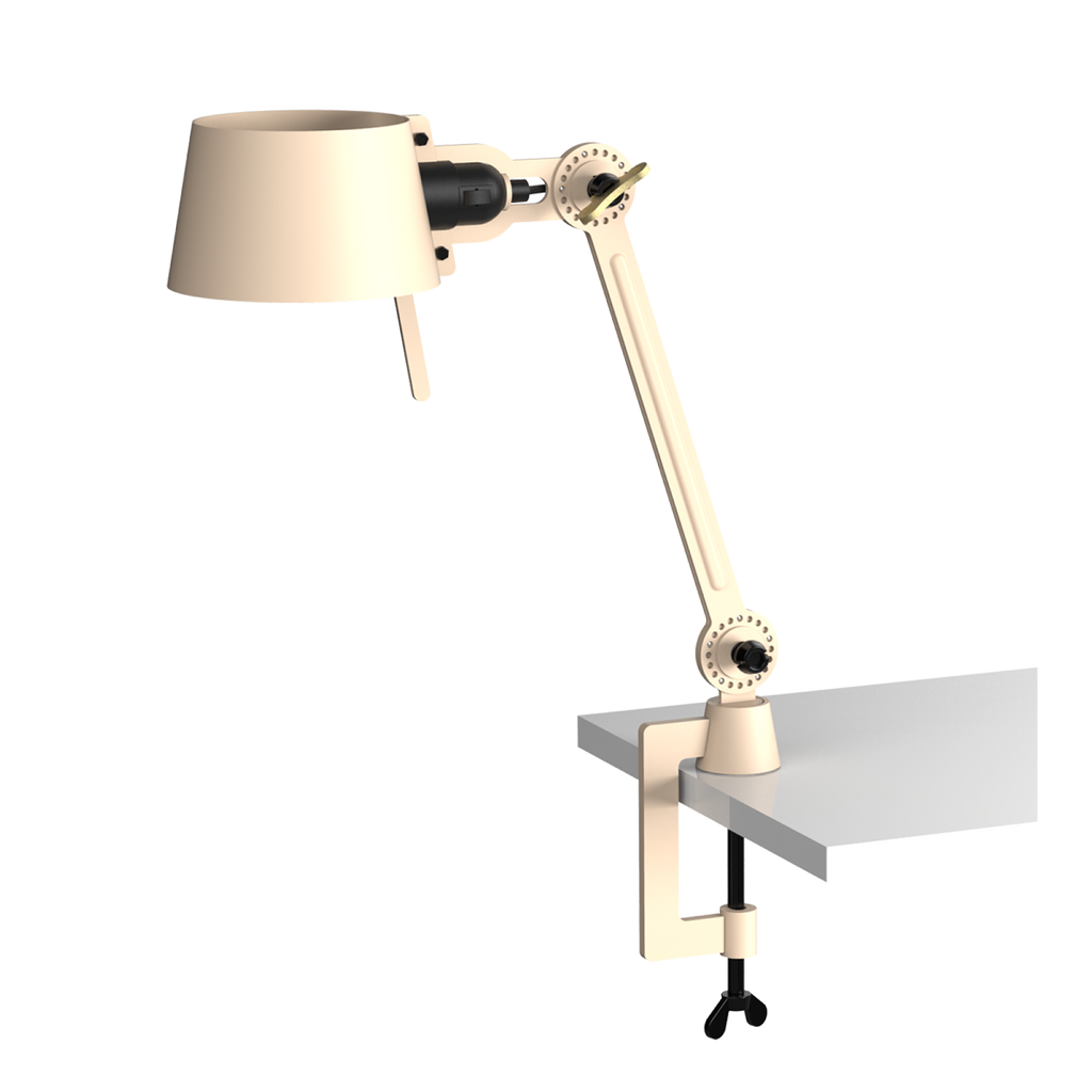 Tonone Bolt Desk 1 arm clamp small bureaulamp in de kleur lightning white.