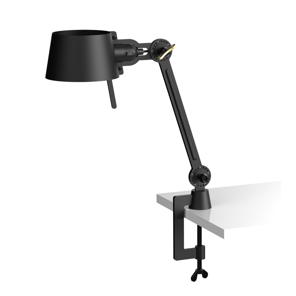 Tonone Bolt Desk 1 arm clamp small bureaulamp in de kleur smokey black.
