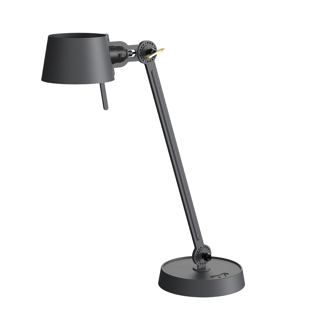 Tonone Bolt Desk 1 arm foot bureaulamp in de kleur midnight grey.