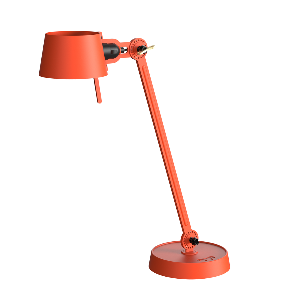 Tonone Bolt Desk 1 arm foot bureaulamp in de kleur striking orange.