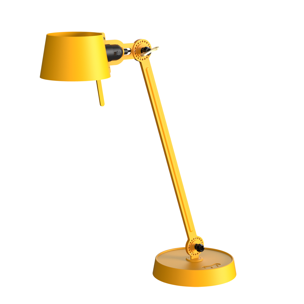 Tonone Bolt Desk 1 arm foot bureaulamp in de kleur sunny yellow.