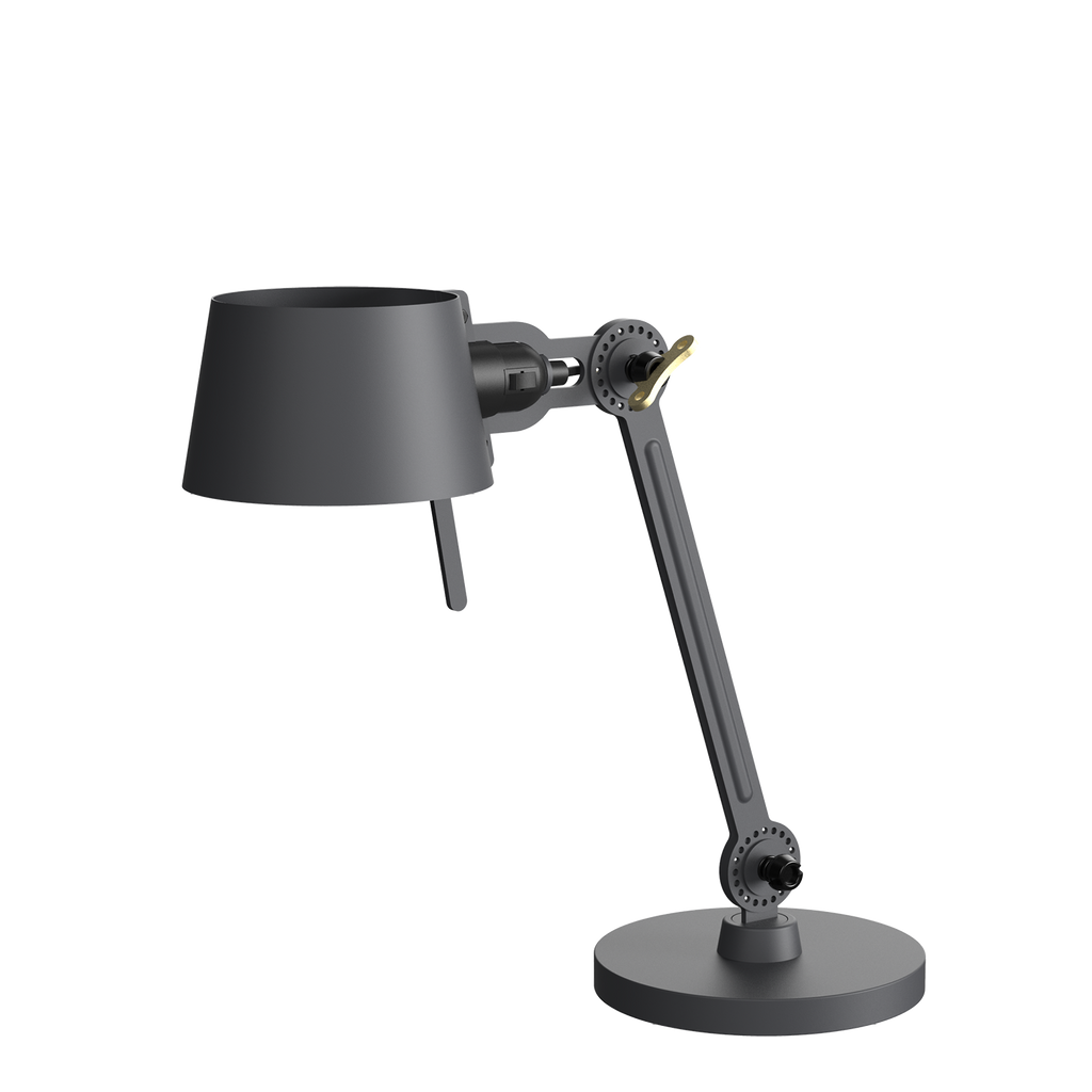 Tonone Bolt Desk 1 arm foot small bureaulamp in de kleur midnight grey.