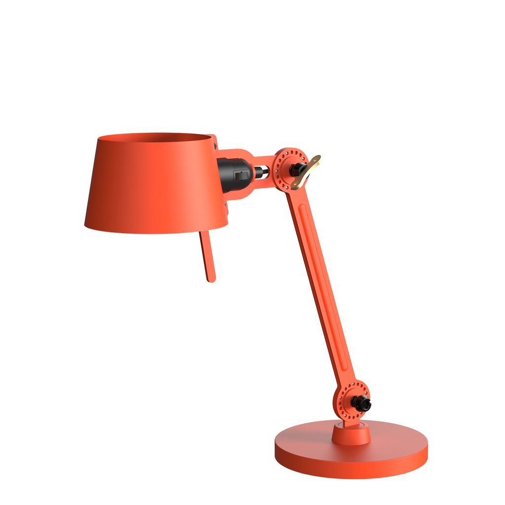 Tonone Bolt Desk 1 arm foot small bureaulamp in de kleur striking orange.
