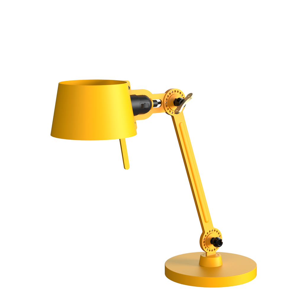 Tonone Bolt Desk 1 arm foot small bureaulamp in de kleur sunny yellow.