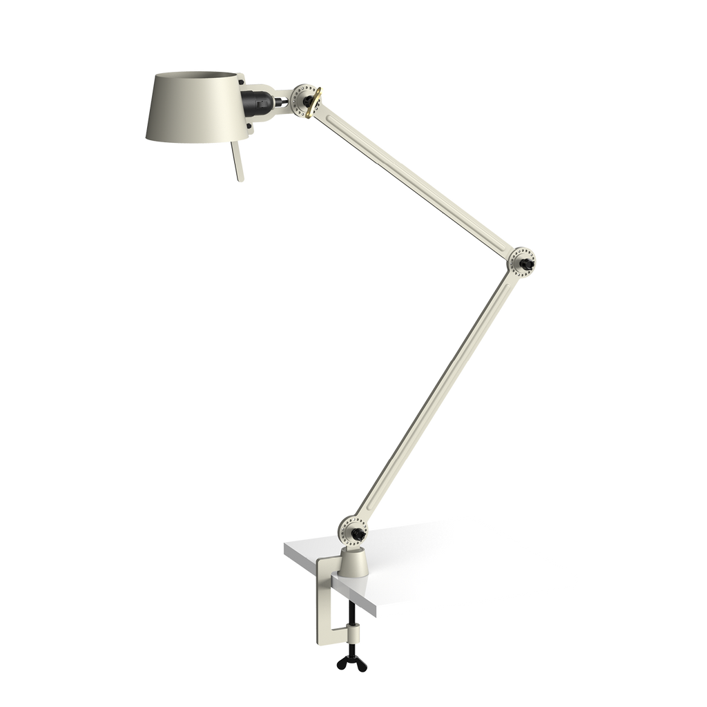 Tonone Bolt Desk 2 arm clamp bureaulamp in de kleur ash grey.