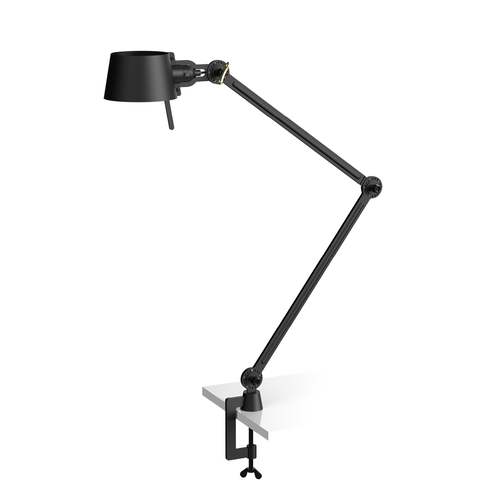 Tonone Bolt Desk 2 arm clamp bureaulamp in de kleur smokey black.