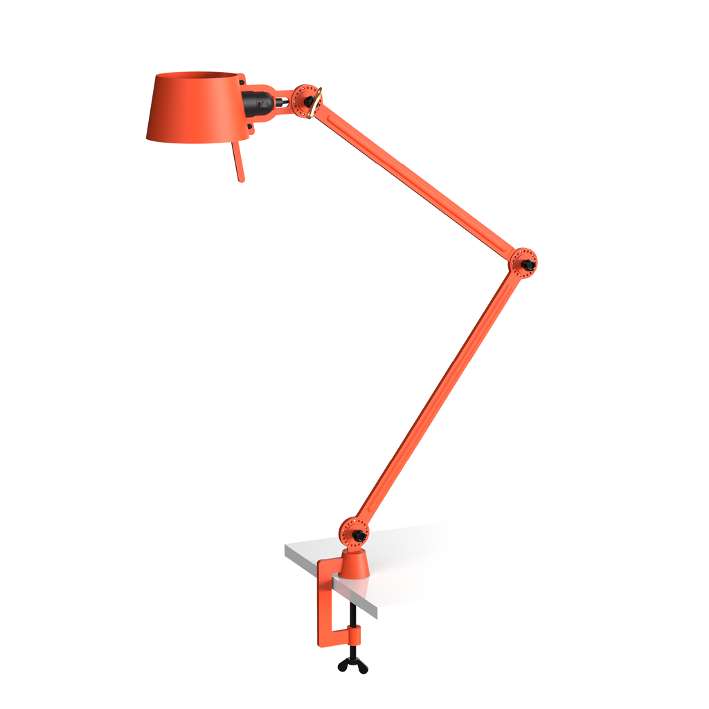 Tonone Bolt Desk 2 arm clamp bureaulamp in de kleur striking orange.
