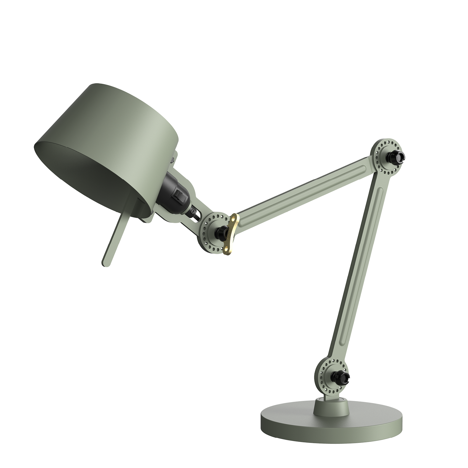 Tonone Bolt Desk 2 arm foot small bureaulamp in de kleur flux green.
