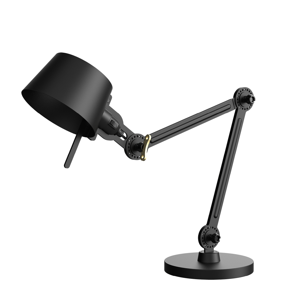 Tonone Bolt Desk 2 arm foot small bureaulamp in de kleur smokey black.