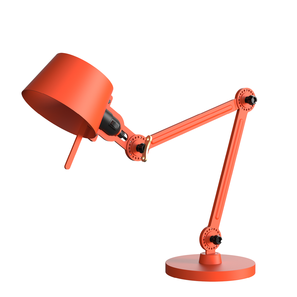 Tonone Bolt Desk 2 arm foot small bureaulamp in de kleur striking orange.