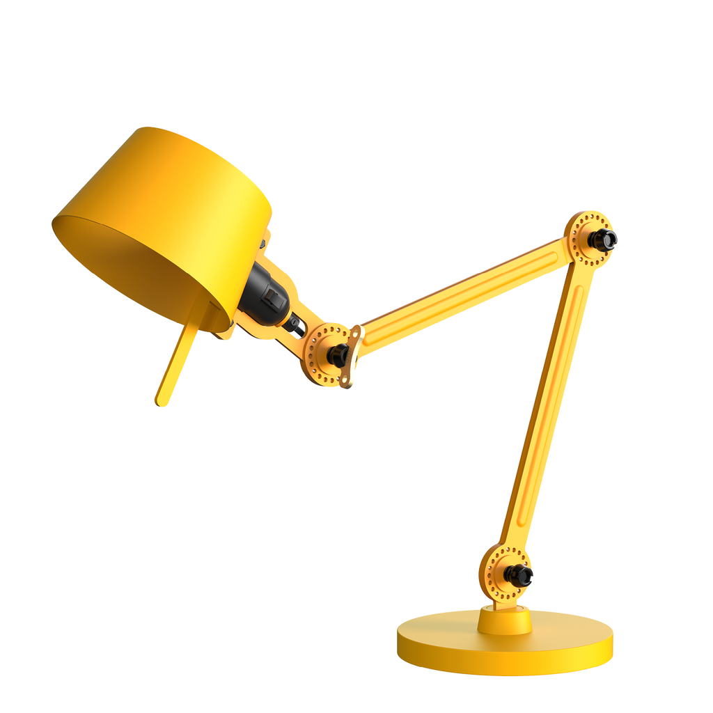 Tonone Bolt Desk 2 arm foot small bureaulamp in de kleur sunny yellow.