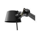 Close-up van de kap van de Tonone Bolt Floor 1 arm vloerlamp in de kleur smokey black.