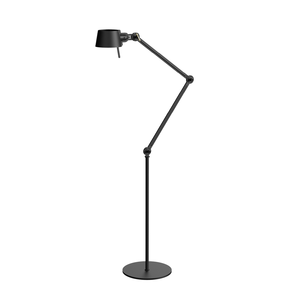 Tonone Bolt Floor 2 arm vloerlamp in de kleur smokey black.