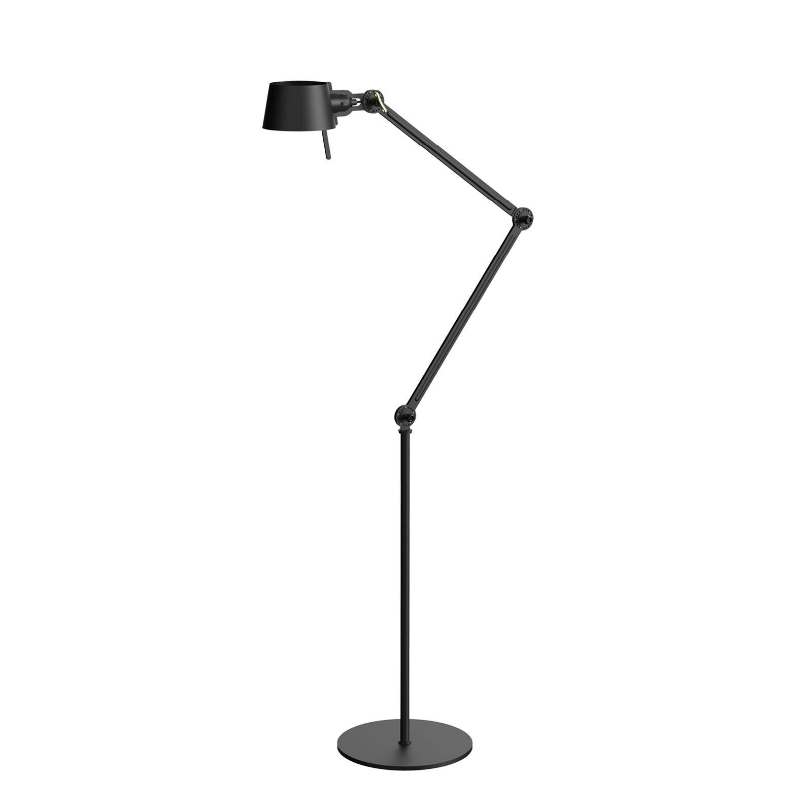 Tonone Bolt Floor 2 arm vloerlamp in de kleur smokey black.