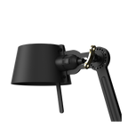 Close-up van de kap van de Tonone Bolt Floor Long 1 arm in de kleur smokey black.