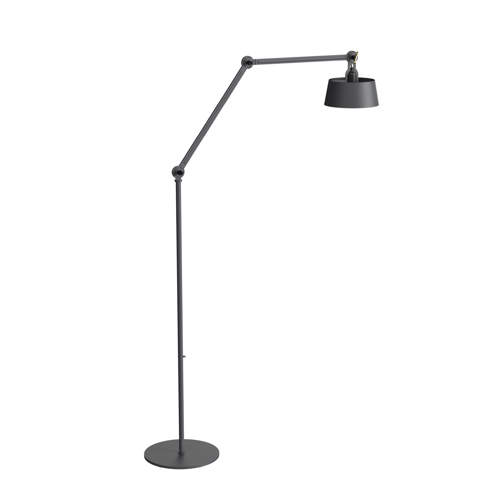 Tonone Bolt Floor Long 2 arm vloerlamp in de kleur midnight grey.