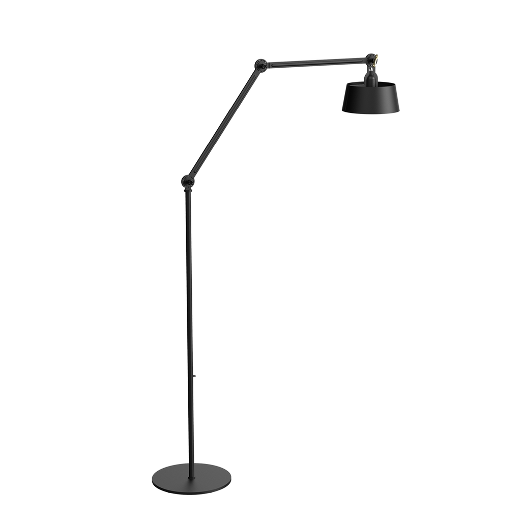 Tonone Bolt Floor Long 2 arm vloerlamp in de kleur smokey black.