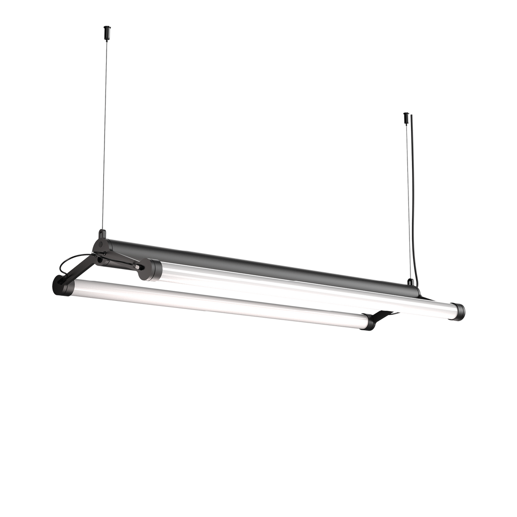 Tonone Mr. Tubes LED Double hanglamp in de kleur smokey black.