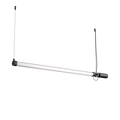 Tonone Mr. Tubes LED Pendant Horizontal hanglamp met driver op constructie in de kleur smokey black.