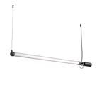Tonone Mr. Tubes LED Pendant Horizontal hanglamp met driver op constructie in de kleur smokey black.