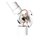 Close-up van de Tonone Mr. Tubes LED Wall wandlamp - driver op constructie in de kleur pure white.