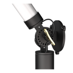 Close-up van de Tonone Mr. Tubes LED Wall wandlamp - driver op constructie in de kleur smokey black.