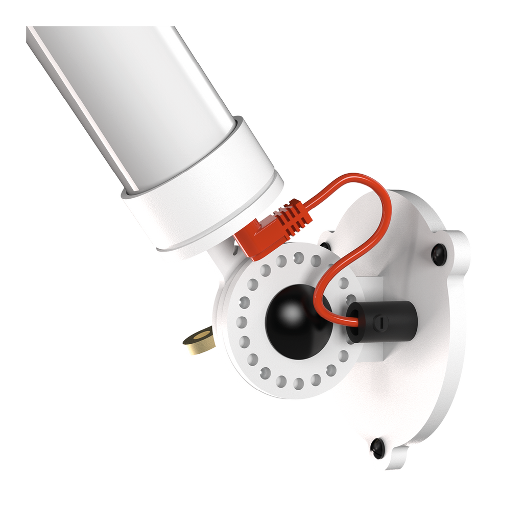 Close-up van de Tonone Mr. Tubes LED Wall wandlamp - losse driver in de kleur pure white.